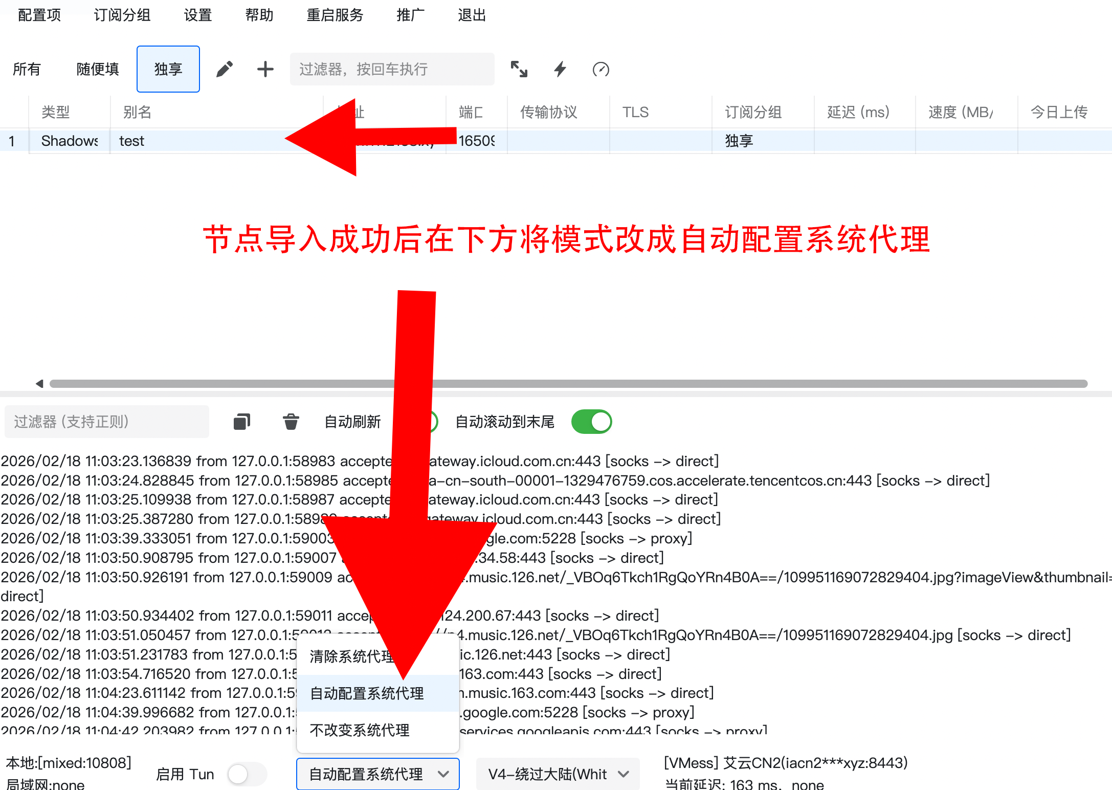 独享自动配置代理
